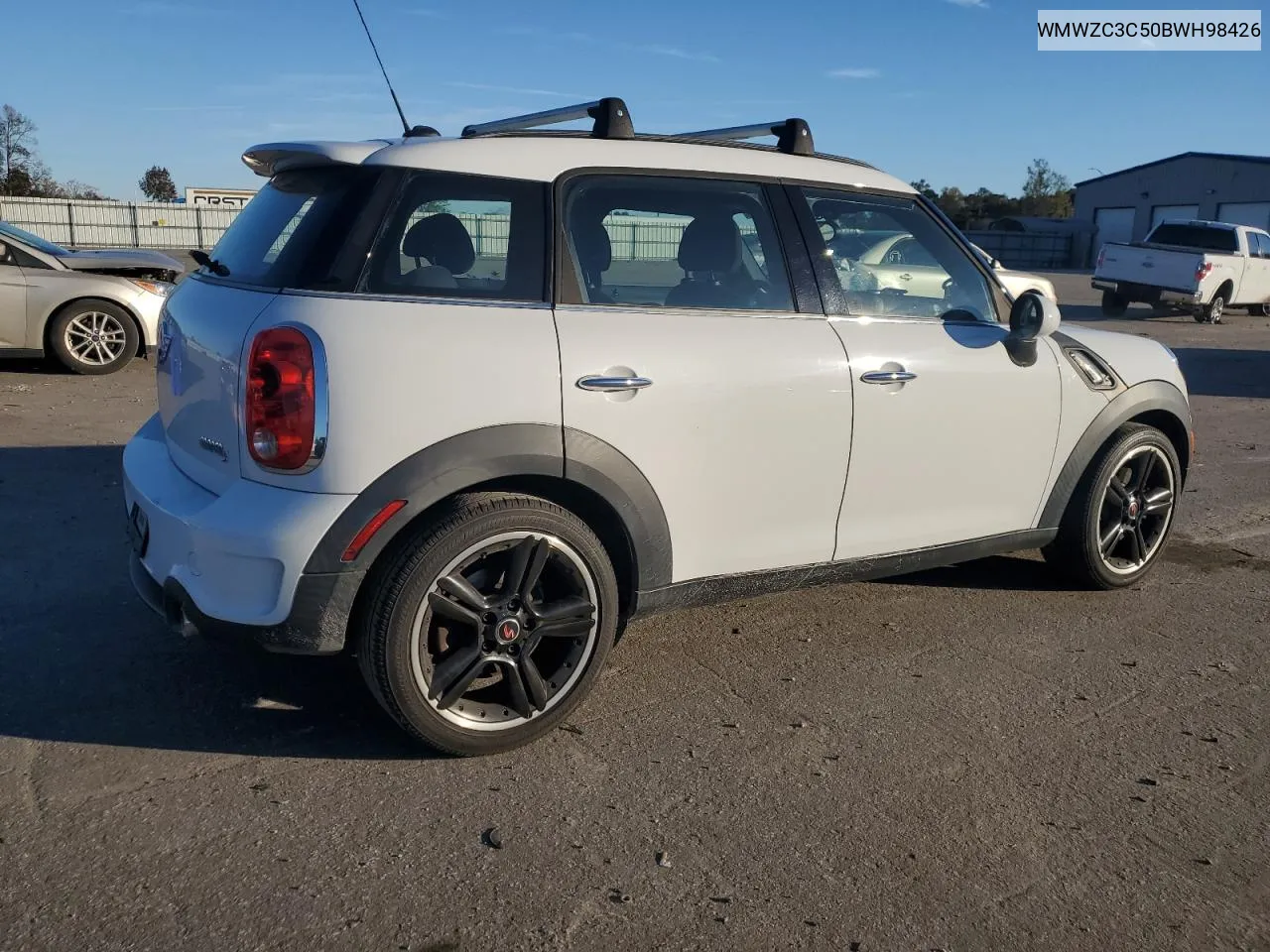 2011 Mini Cooper S Countryman VIN: WMWZC3C50BWH98426 Lot: 80551284