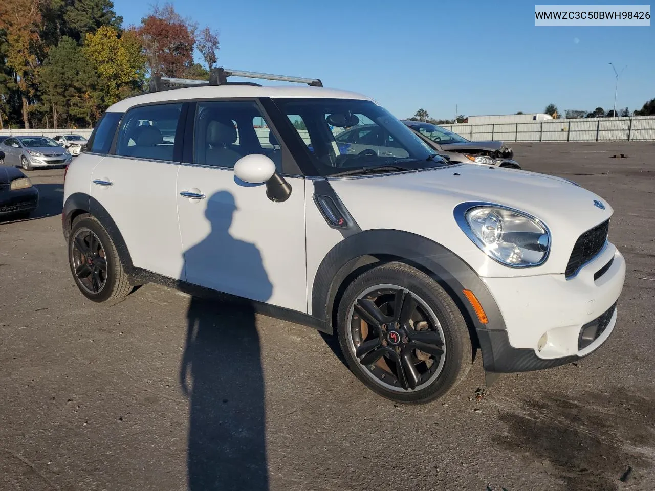 2011 Mini Cooper S Countryman VIN: WMWZC3C50BWH98426 Lot: 80551284