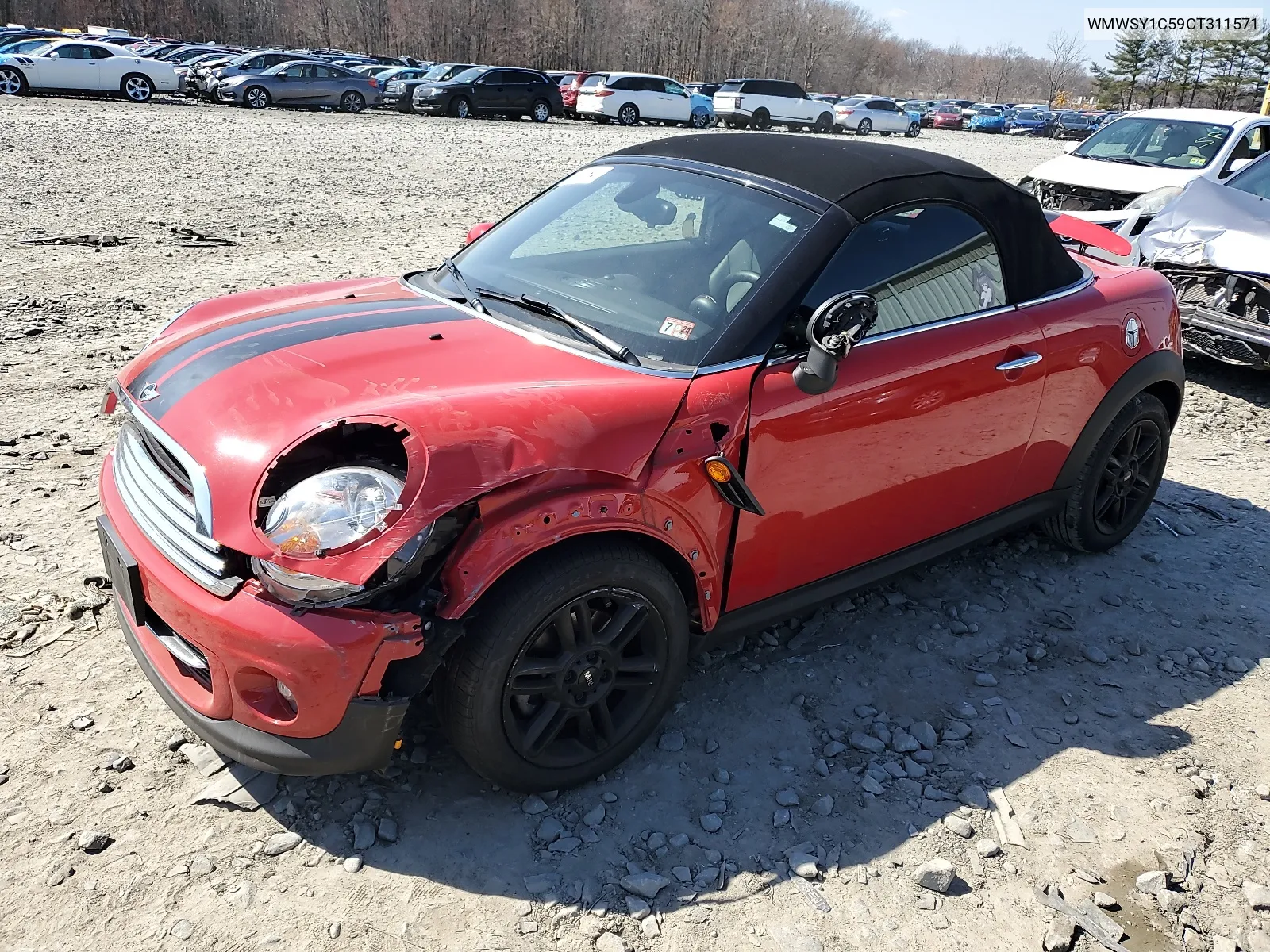 2012 Mini Cooper Roadster VIN: WMWSY1C59CT311571 Lot: 46381264