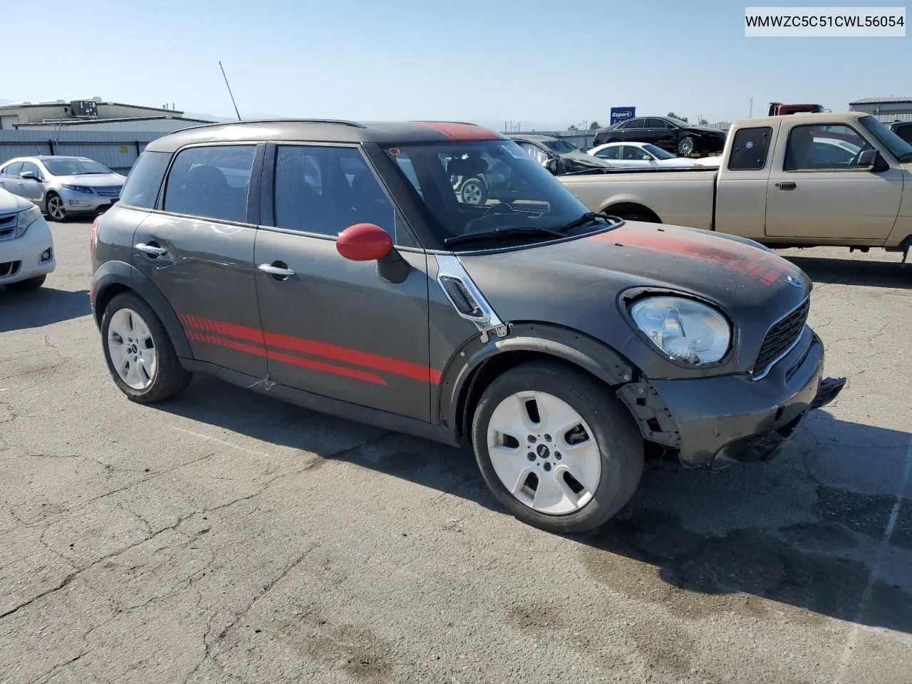 2012 Mini Cooper S Countryman VIN: WMWZC5C51CWL56054 Lot: 59364114