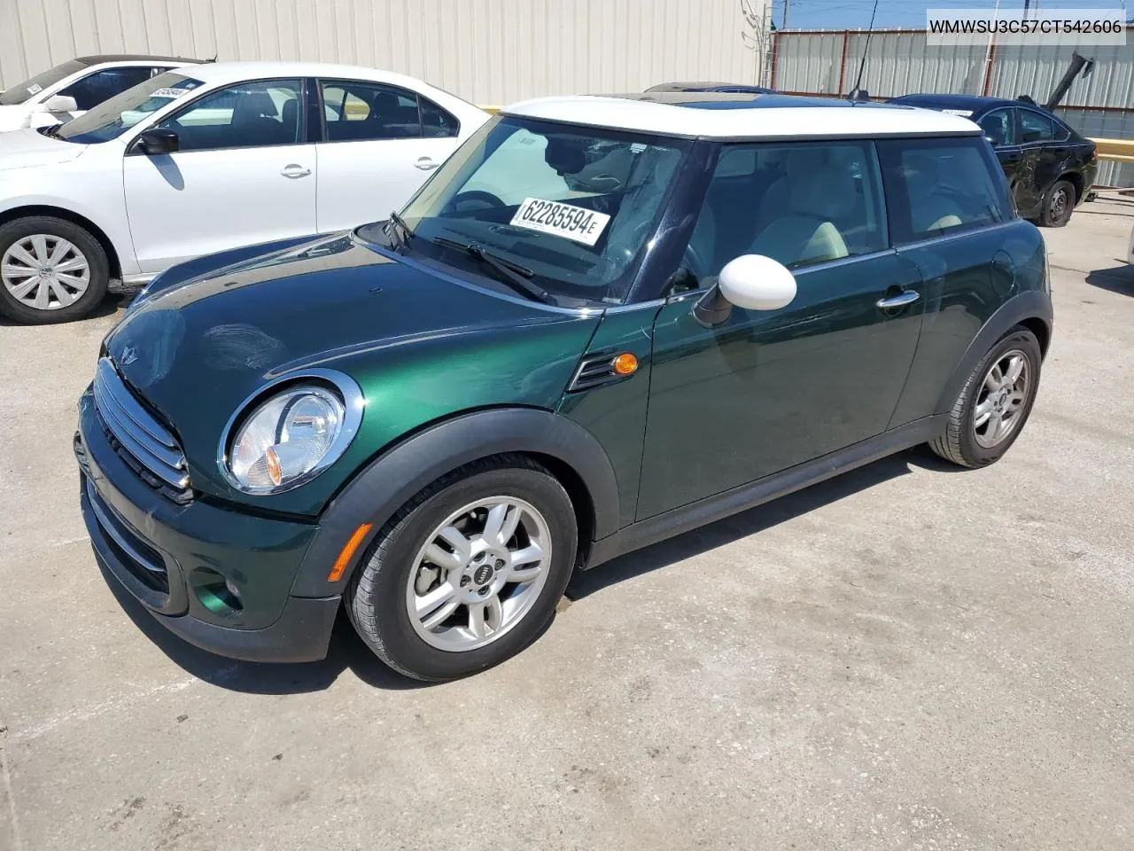 2012 Mini Cooper VIN: WMWSU3C57CT542606 Lot: 62285594