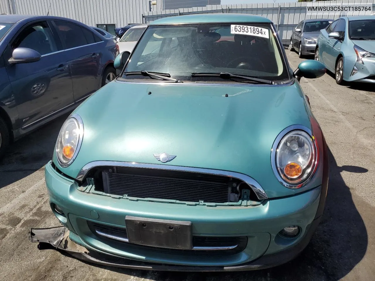 2012 Mini Cooper VIN: WMWSU3C53CT185764 Lot: 63931894