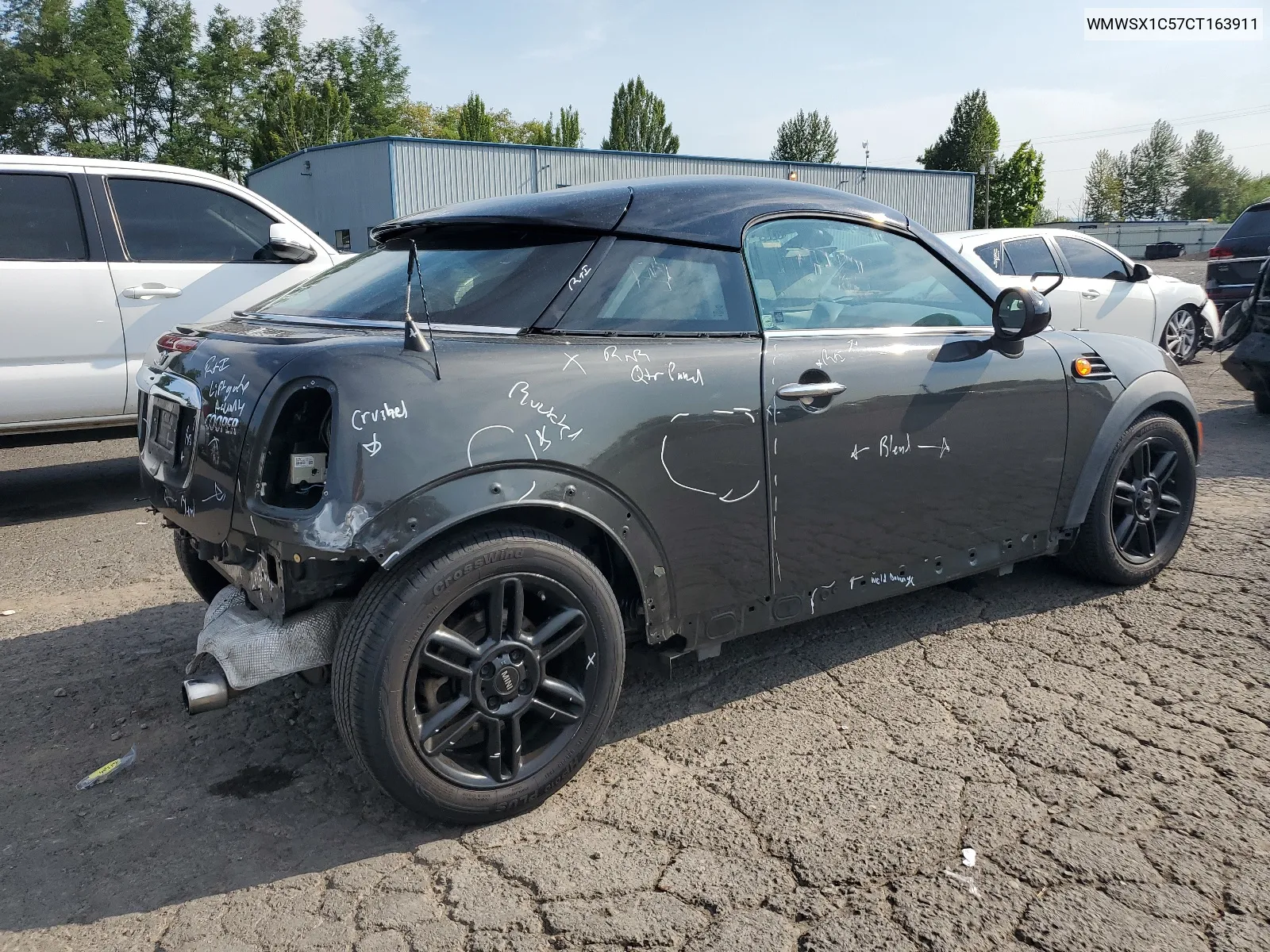 2012 Mini Cooper Coupe VIN: WMWSX1C57CT163911 Lot: 65001404