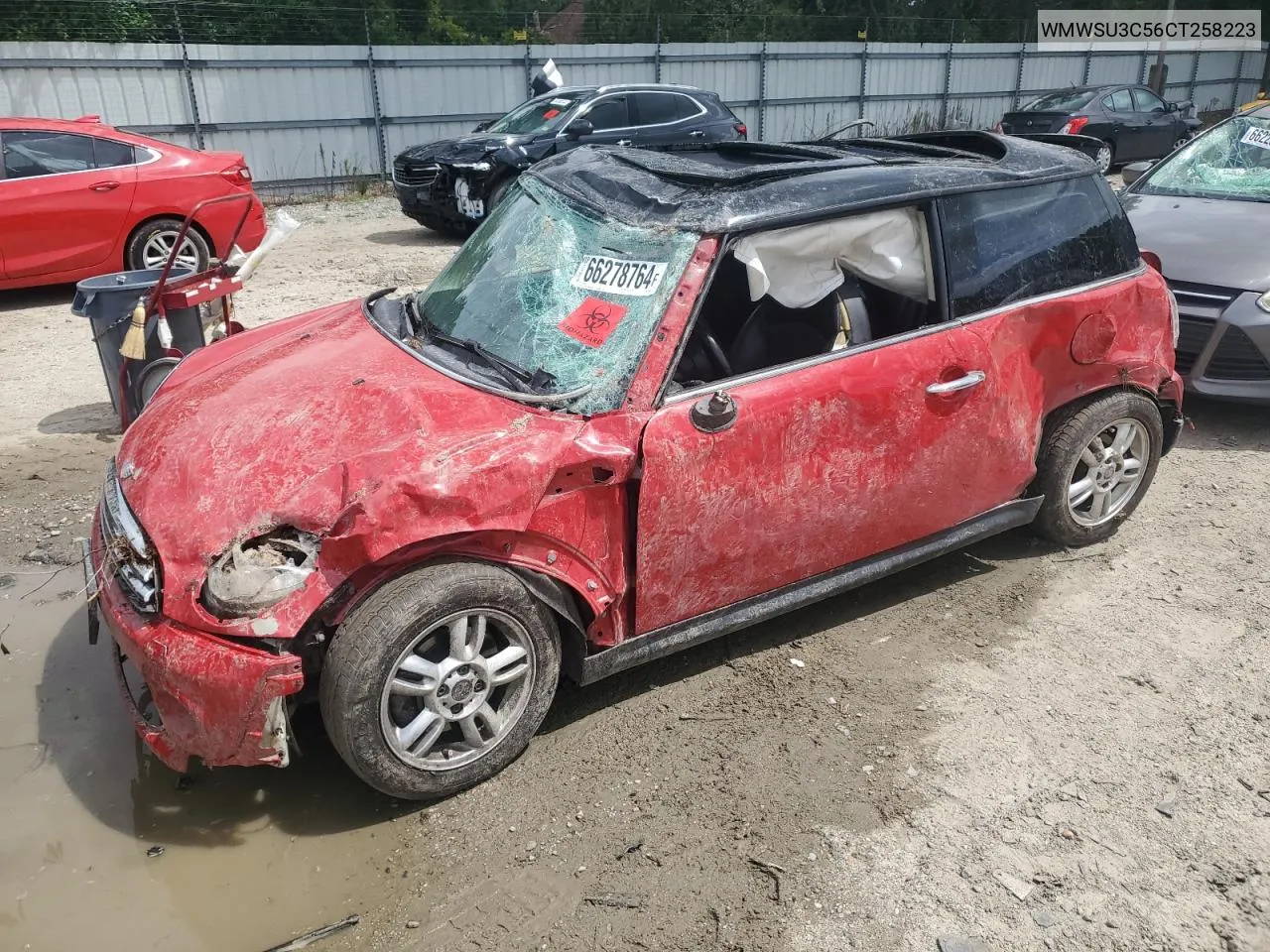 2012 Mini Cooper VIN: WMWSU3C56CT258223 Lot: 66278764