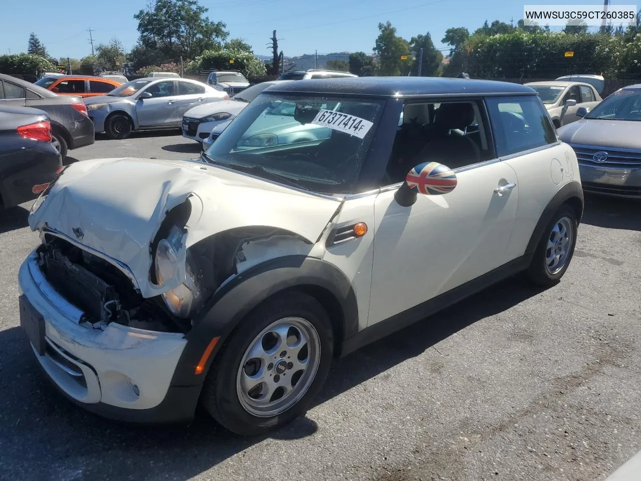 2012 Mini Cooper VIN: WMWSU3C59CT260385 Lot: 67377414