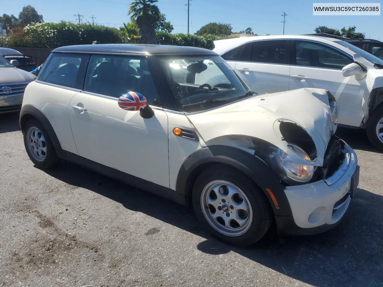 2012 Mini Cooper VIN: WMWSU3C59CT260385 Lot: 67377414