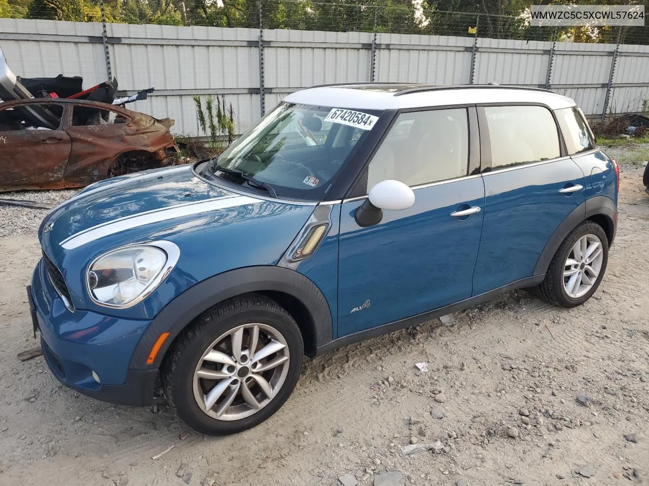 2012 Mini Cooper S Countryman VIN: WMWZC5C5XCWL57624 Lot: 67420584