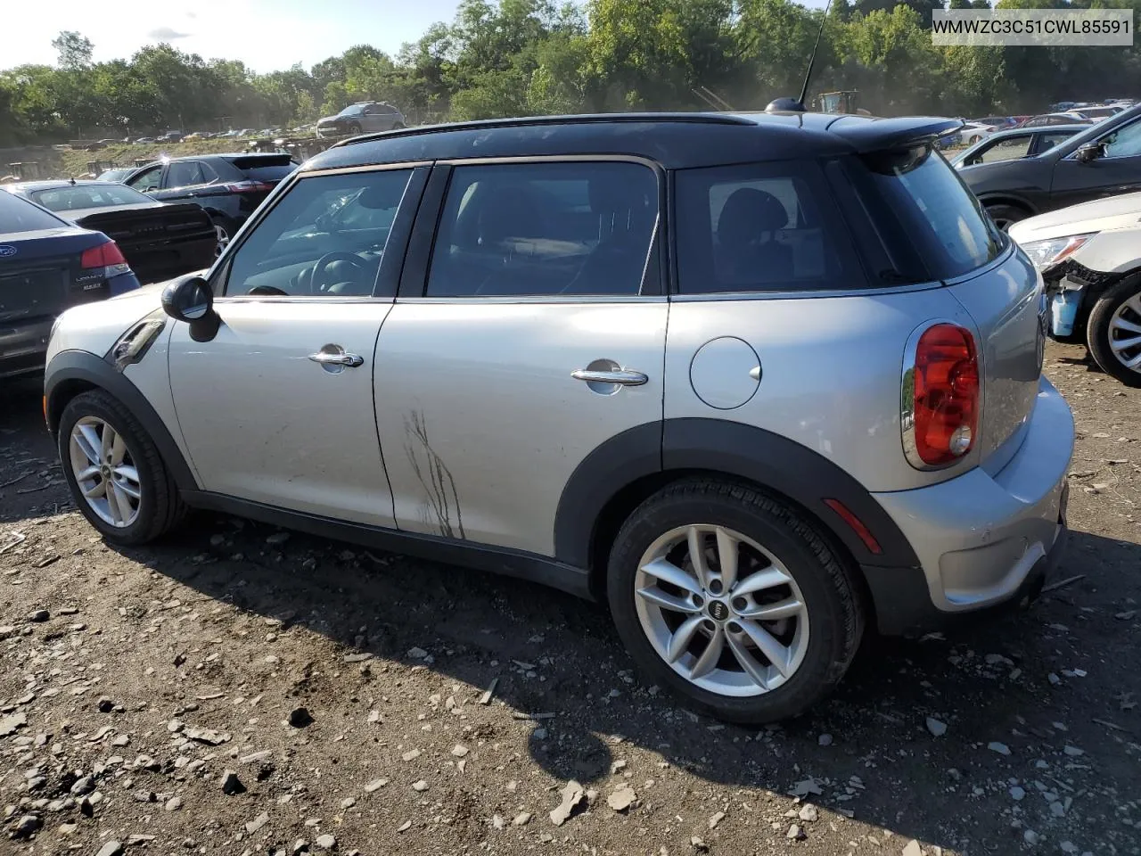 2012 Mini Cooper S Countryman VIN: WMWZC3C51CWL85591 Lot: 67970504