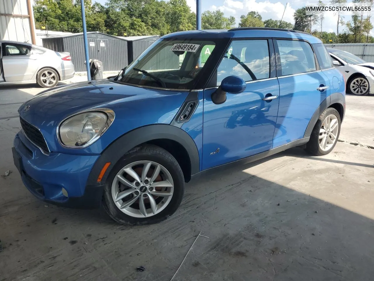 2012 Mini Cooper S Countryman VIN: WMWZC5C51CWL56555 Lot: 69649184