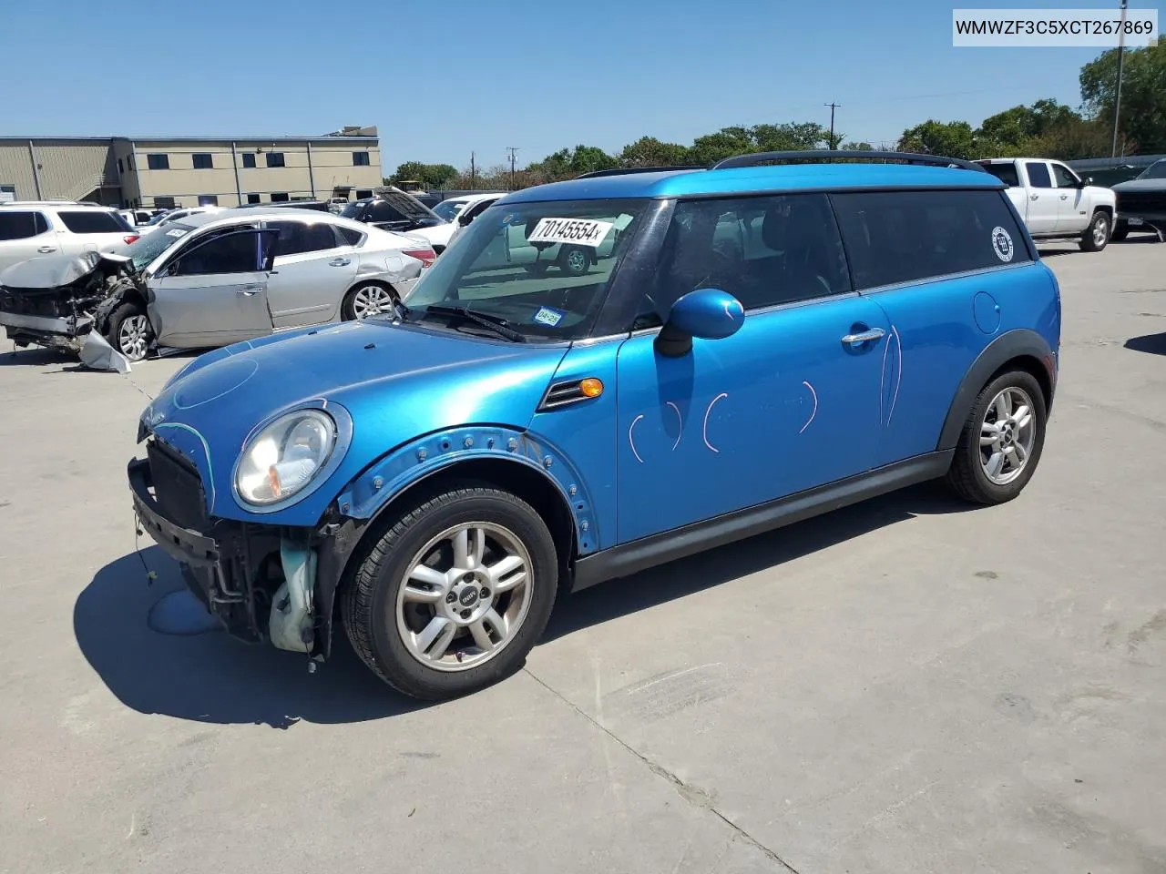 2012 Mini Cooper Clubman VIN: WMWZF3C5XCT267869 Lot: 70145554