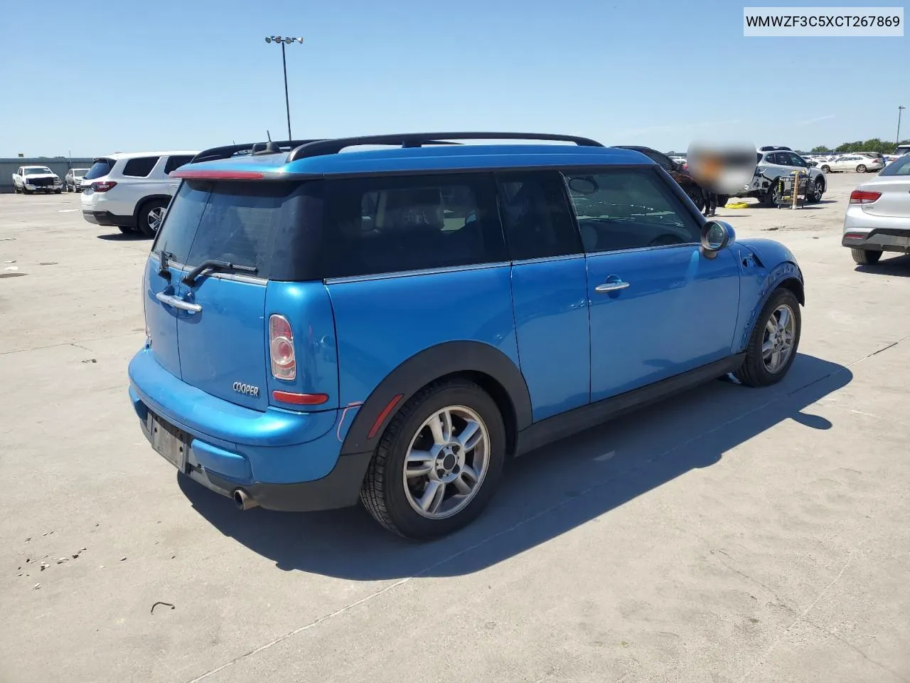 2012 Mini Cooper Clubman VIN: WMWZF3C5XCT267869 Lot: 70145554