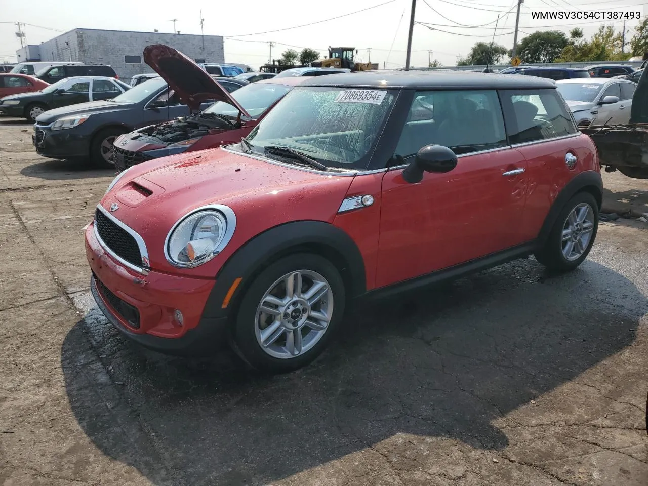 2012 Mini Cooper S VIN: WMWSV3C54CT387493 Lot: 70869354