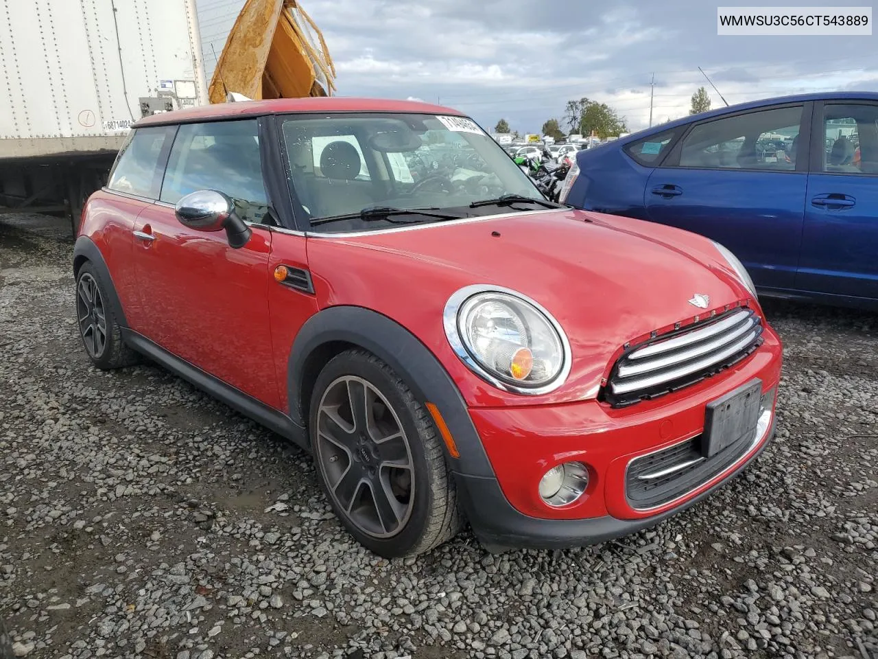 2012 Mini Cooper VIN: WMWSU3C56CT543889 Lot: 71494654