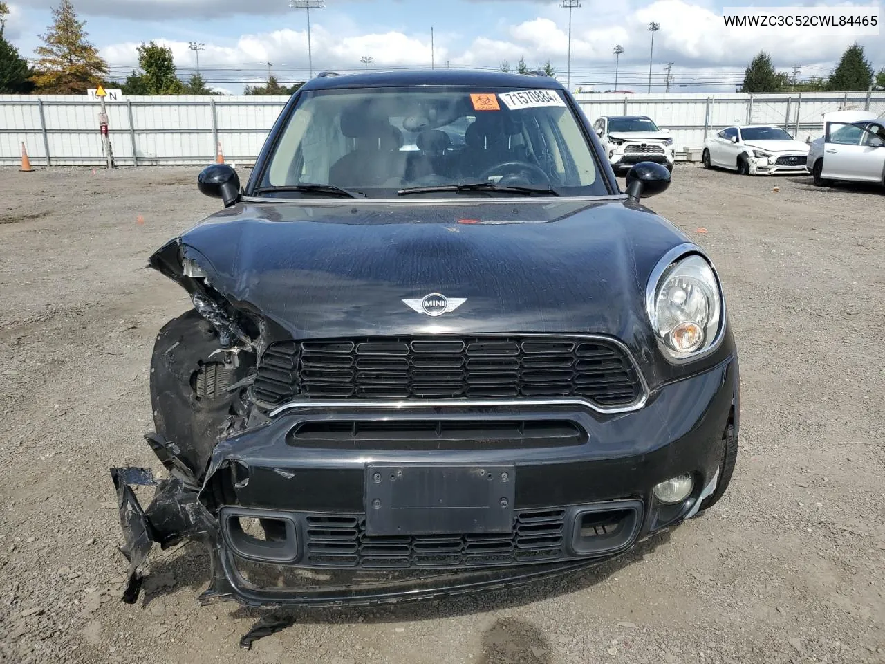 2012 Mini Cooper S Countryman VIN: WMWZC3C52CWL84465 Lot: 71570884