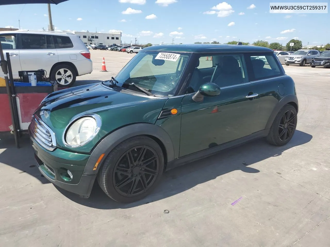 2012 Mini Cooper VIN: WMWSU3C59CT259317 Lot: 72550874