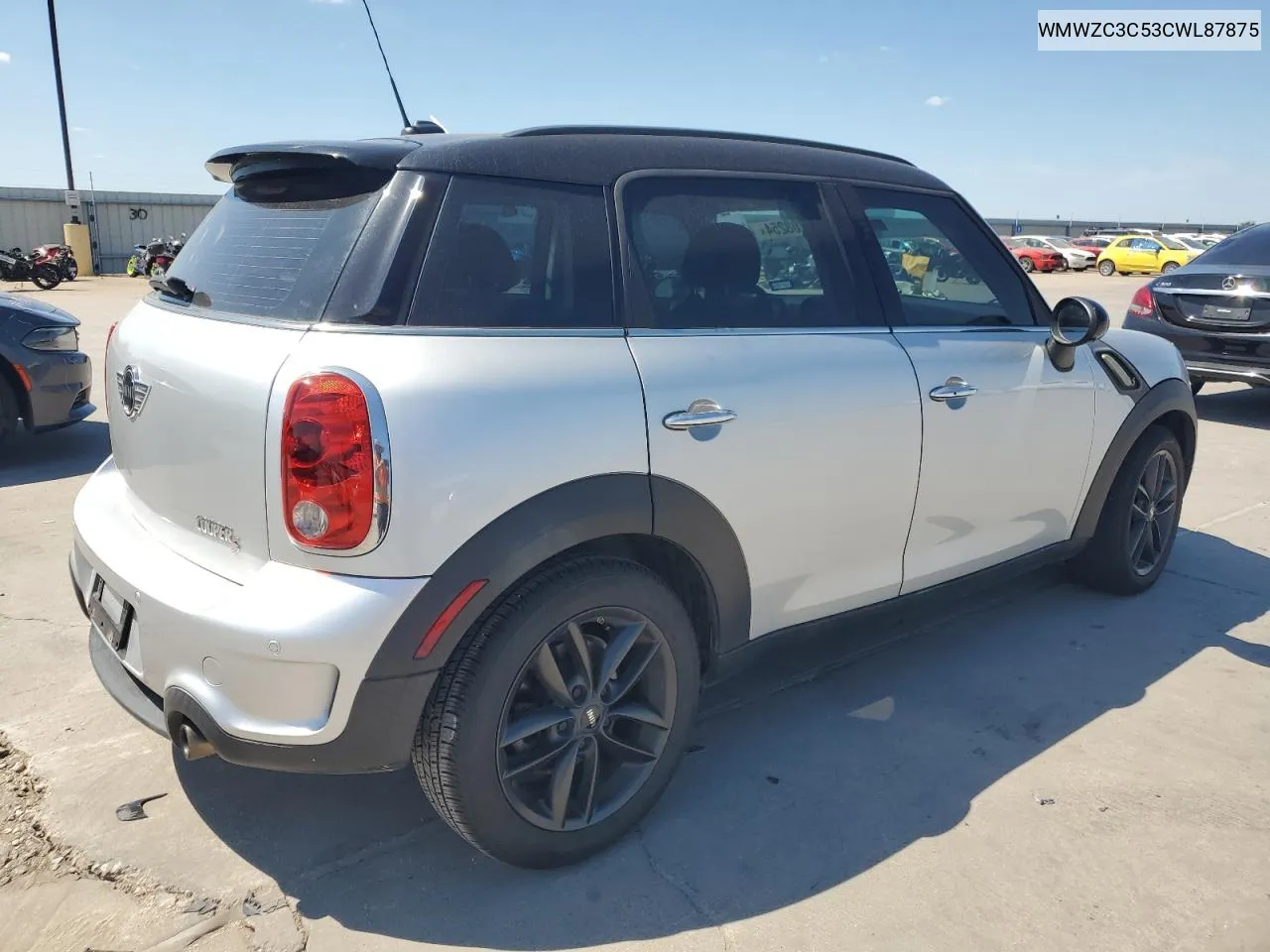 2012 Mini Cooper S Countryman VIN: WMWZC3C53CWL87875 Lot: 72708254