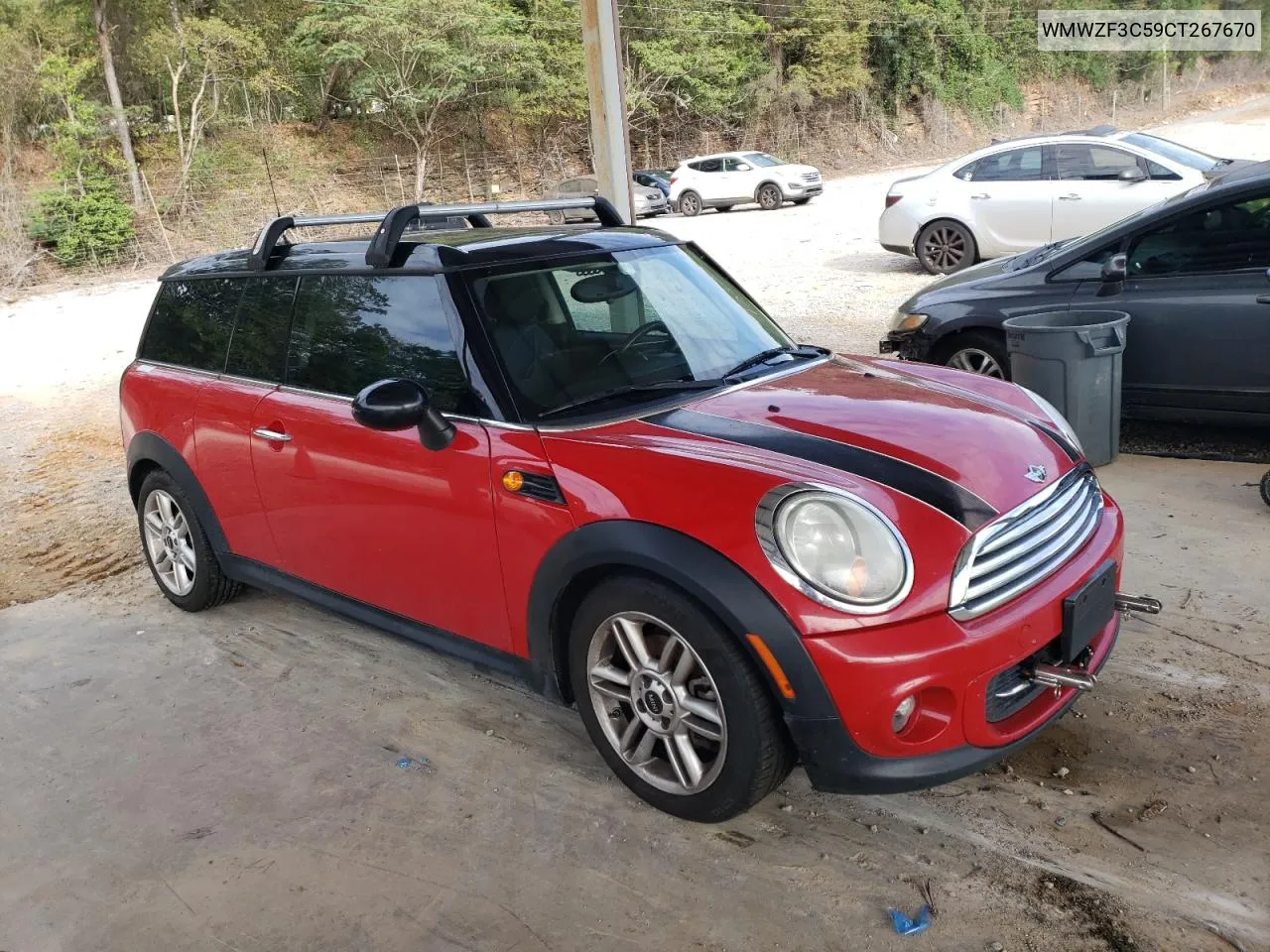 2012 Mini Cooper Clubman VIN: WMWZF3C59CT267670 Lot: 73660254