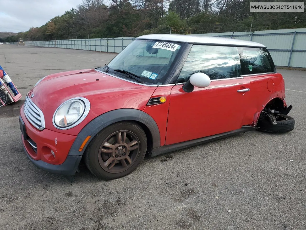 2012 Mini Cooper VIN: WMWSU3C54CT541946 Lot: 73769624