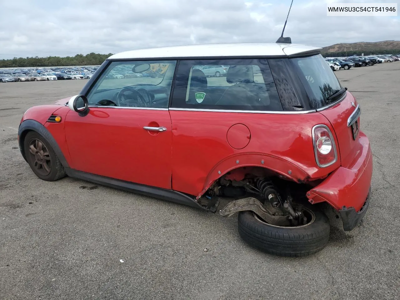 2012 Mini Cooper VIN: WMWSU3C54CT541946 Lot: 73769624