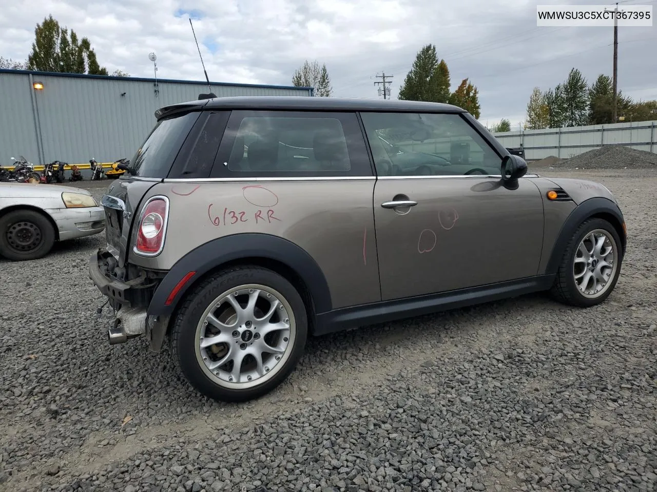 2012 Mini Cooper VIN: WMWSU3C5XCT367395 Lot: 74224374