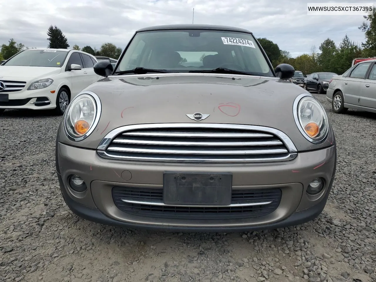 2012 Mini Cooper VIN: WMWSU3C5XCT367395 Lot: 74224374