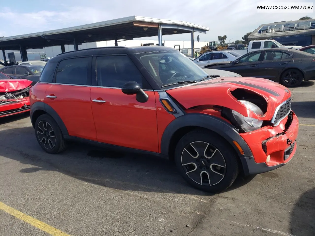 2012 Mini Cooper S Countryman VIN: WMWZC3C52CWM27587 Lot: 74545754