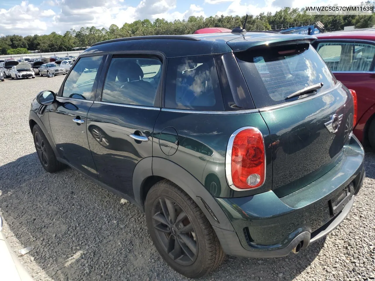 2012 Mini Cooper S Countryman VIN: WMWZC5C57CWM11638 Lot: 74730374