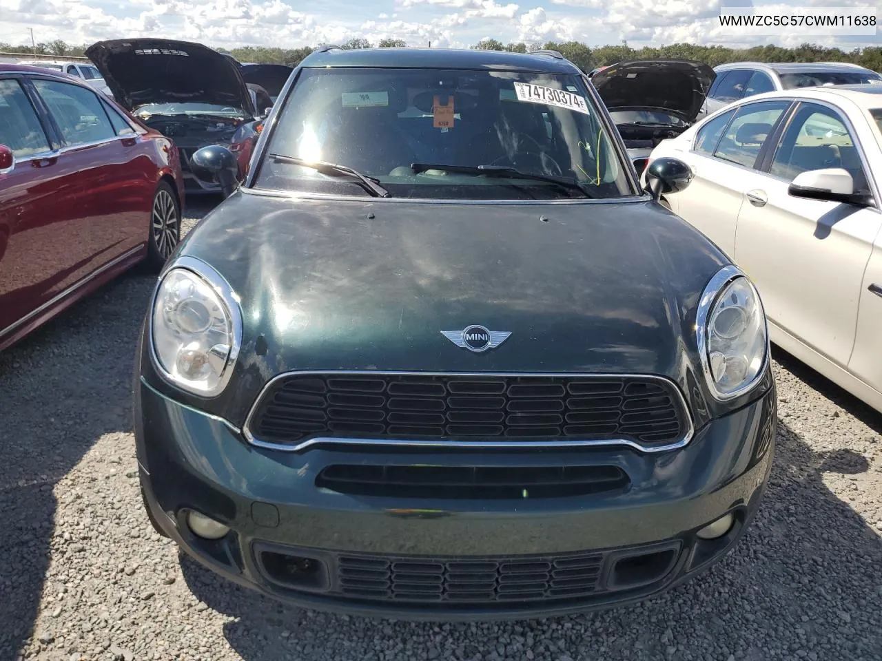 2012 Mini Cooper S Countryman VIN: WMWZC5C57CWM11638 Lot: 74730374