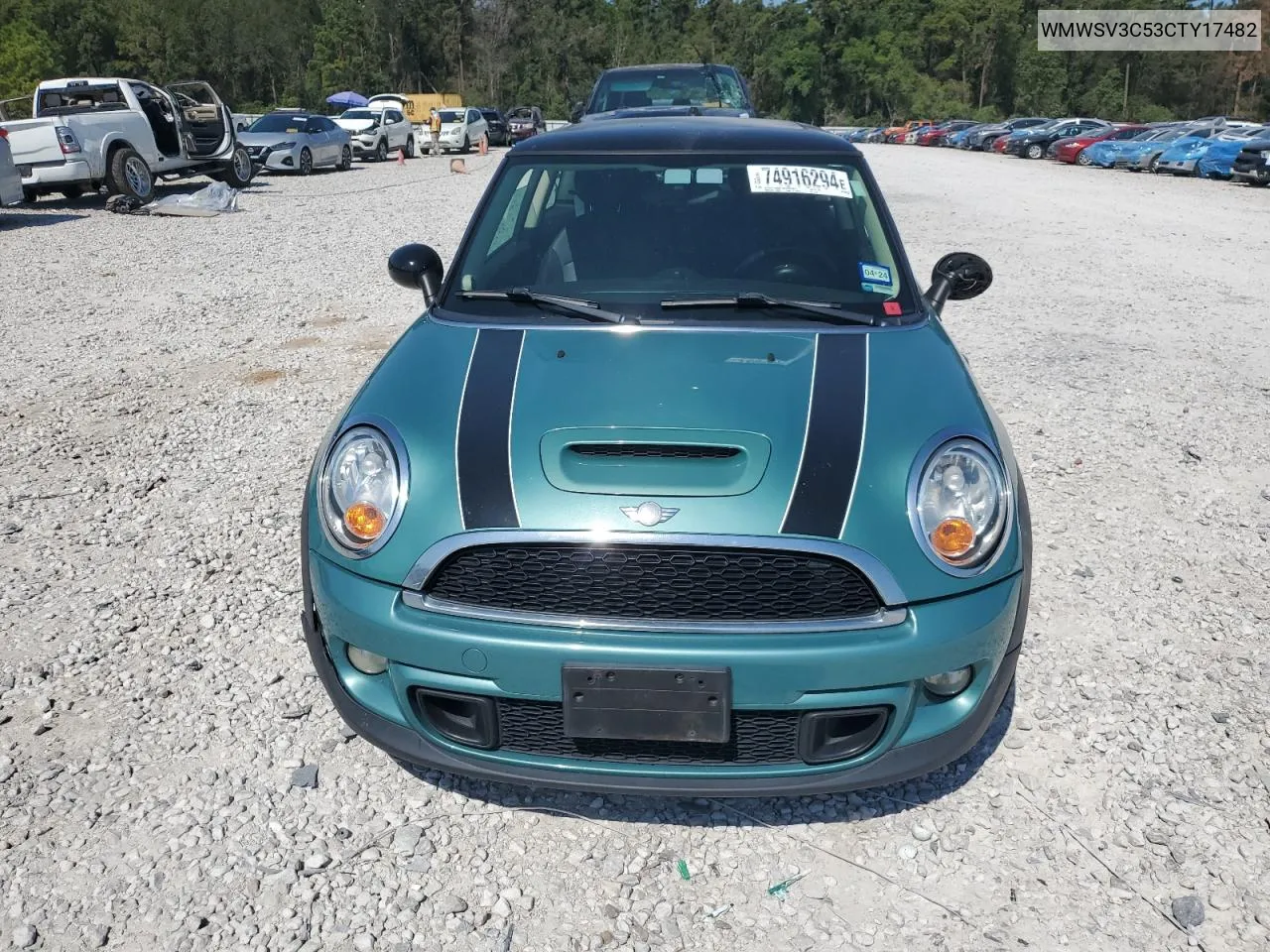 2012 Mini Cooper S VIN: WMWSV3C53CTY17482 Lot: 74916294