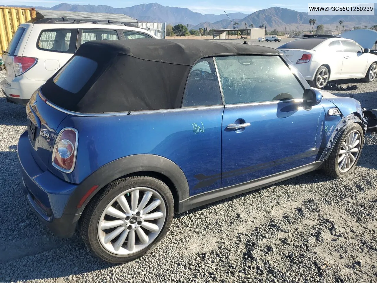 2012 Mini Cooper S VIN: WMWZP3C56CT250239 Lot: 75357424