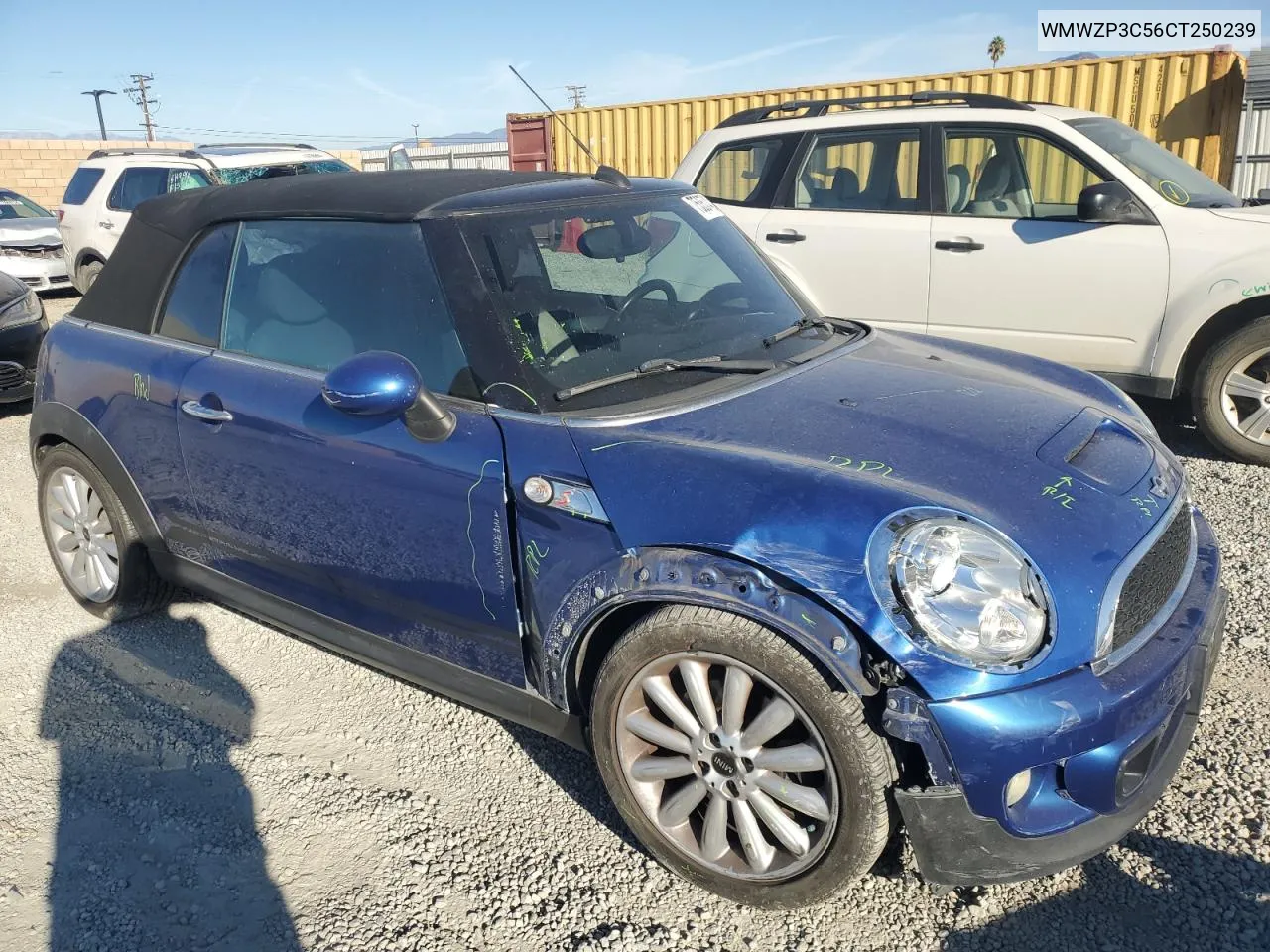 2012 Mini Cooper S VIN: WMWZP3C56CT250239 Lot: 75357424