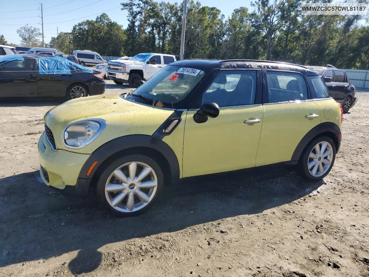 2012 Mini Cooper S Countryman VIN: WMWZC3C57CWL81187 Lot: 75514704