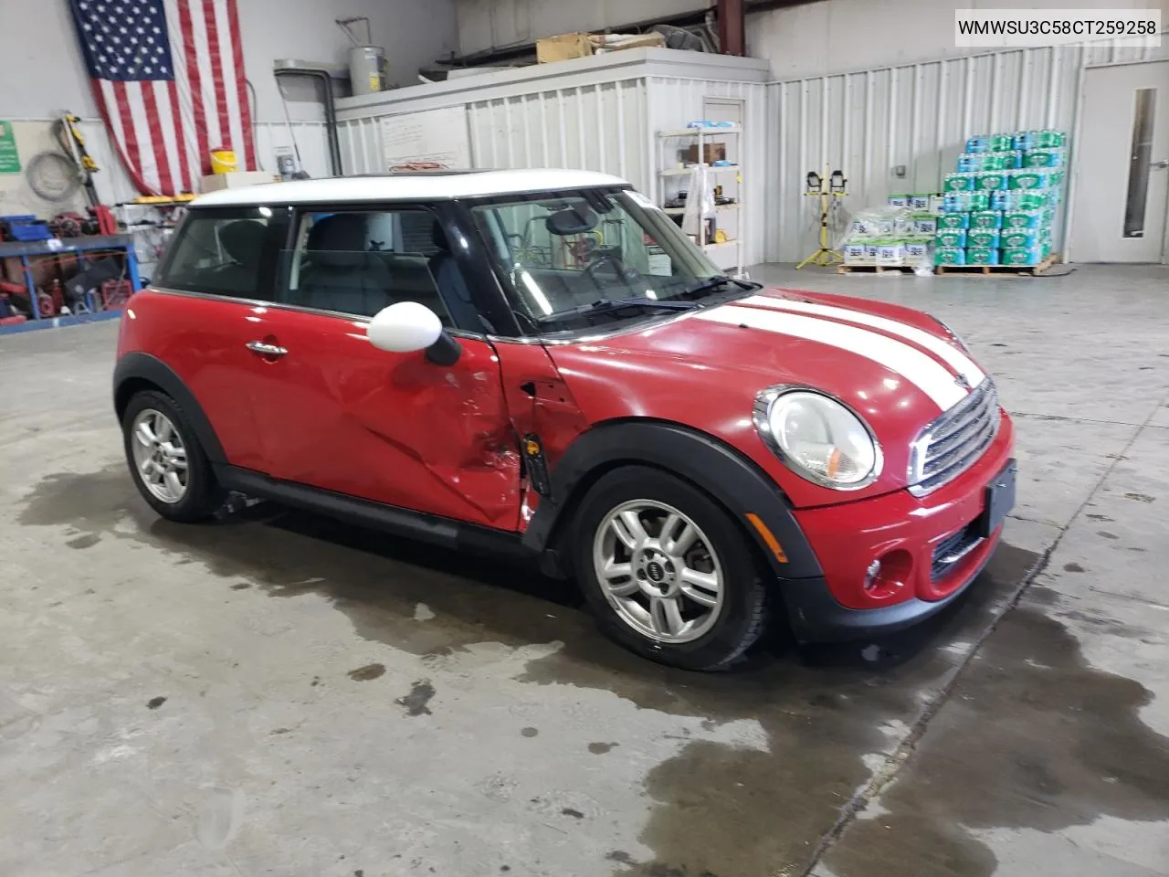 2012 Mini Cooper VIN: WMWSU3C58CT259258 Lot: 76034574