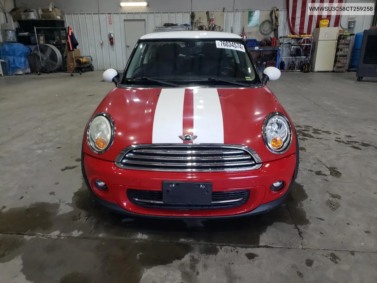 2012 Mini Cooper VIN: WMWSU3C58CT259258 Lot: 76034574