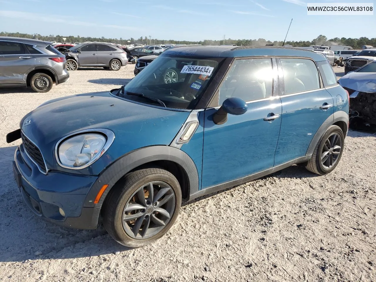 2012 Mini Cooper S Countryman VIN: WMWZC3C56CWL83108 Lot: 76544434