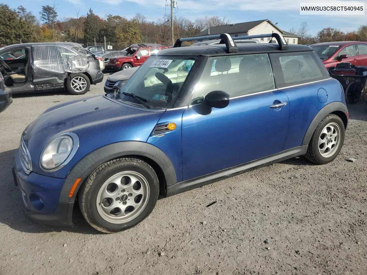 2012 Mini Cooper VIN: WMWSU3C58CT540945 Lot: 77010144