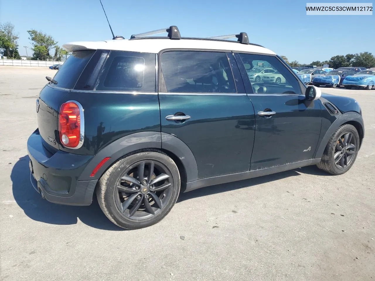 2012 Mini Cooper S Countryman VIN: WMWZC5C53CWM12172 Lot: 77868844