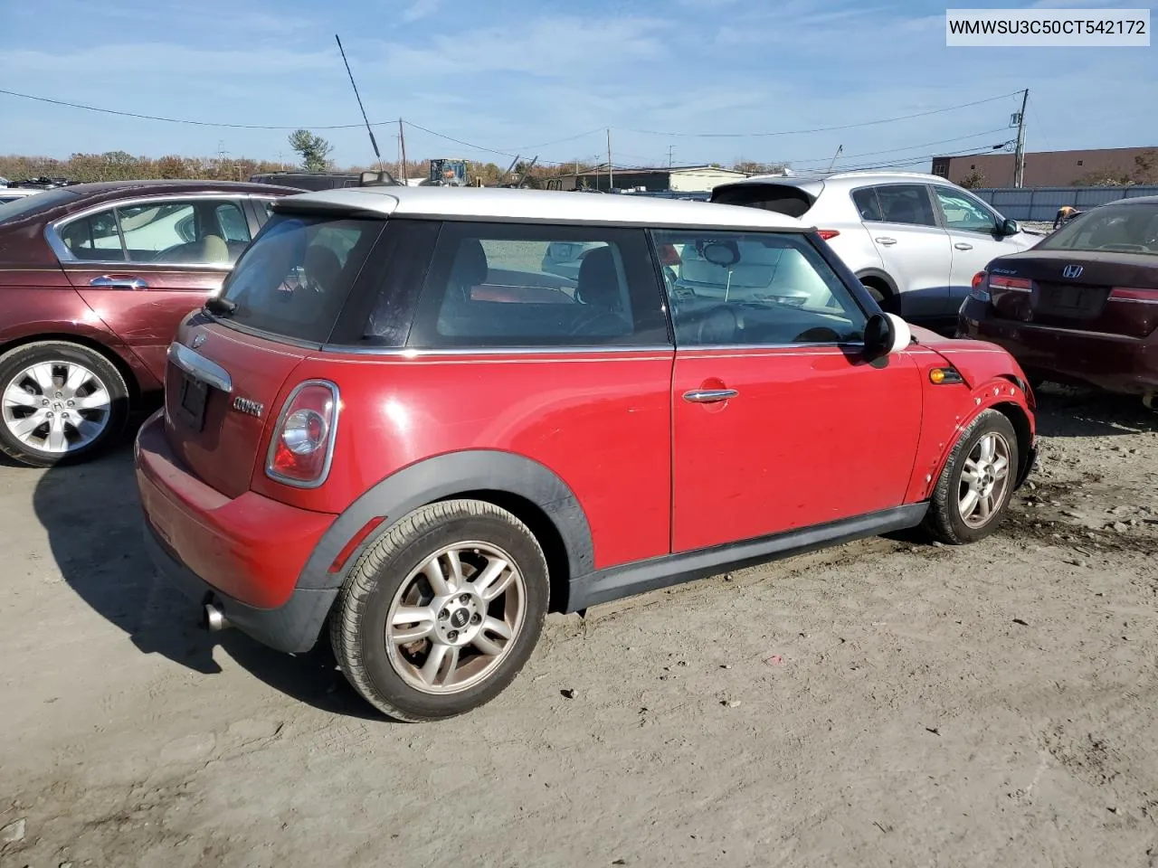 2012 Mini Cooper VIN: WMWSU3C50CT542172 Lot: 77900924