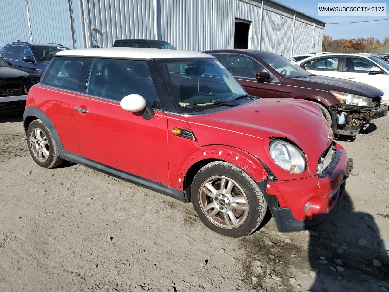 2012 Mini Cooper VIN: WMWSU3C50CT542172 Lot: 77900924