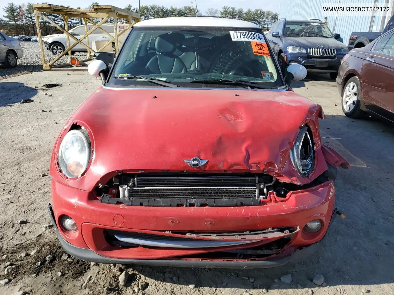 2012 Mini Cooper VIN: WMWSU3C50CT542172 Lot: 77900924