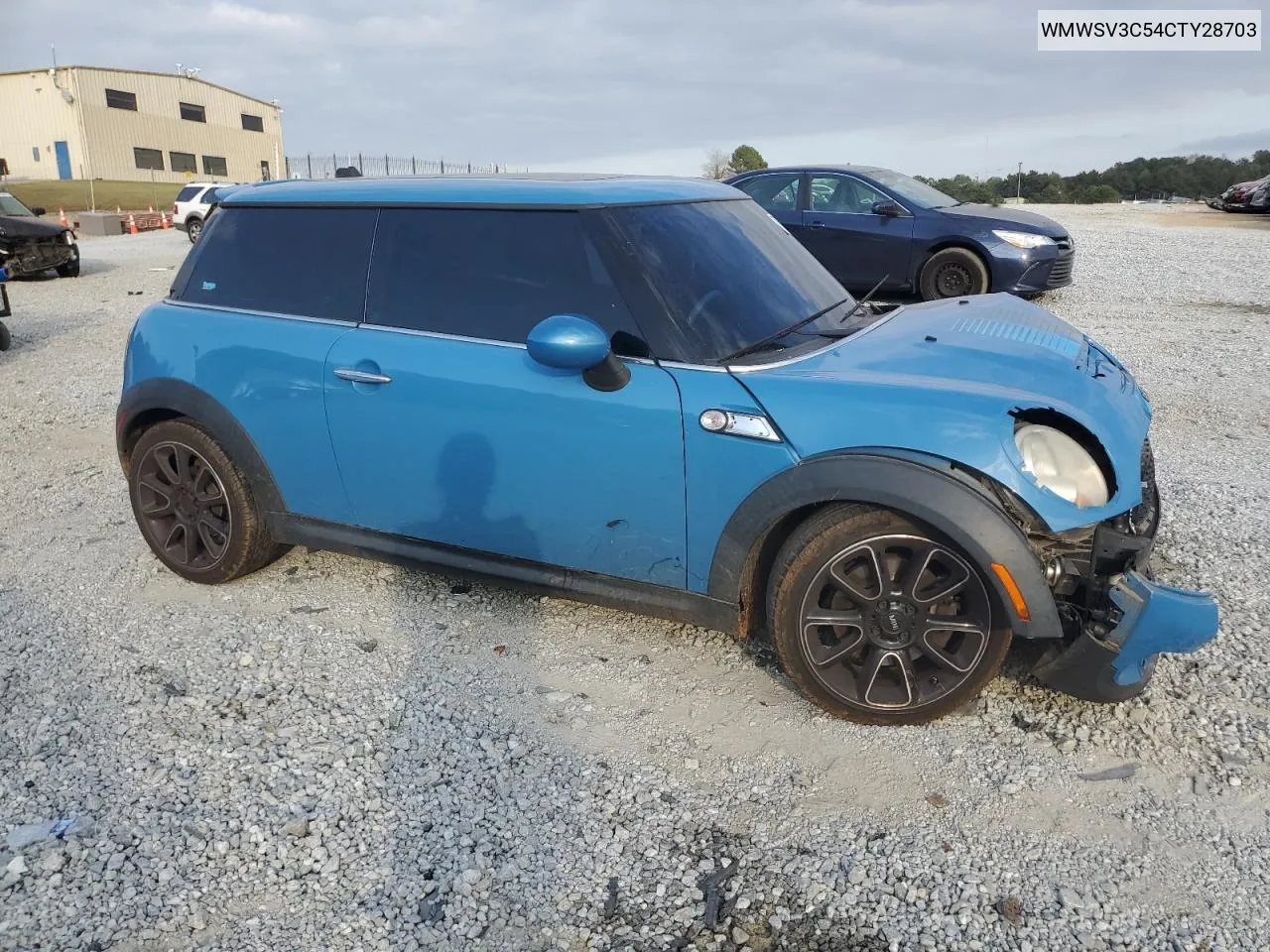 2012 Mini Cooper S VIN: WMWSV3C54CTY28703 Lot: 77964854