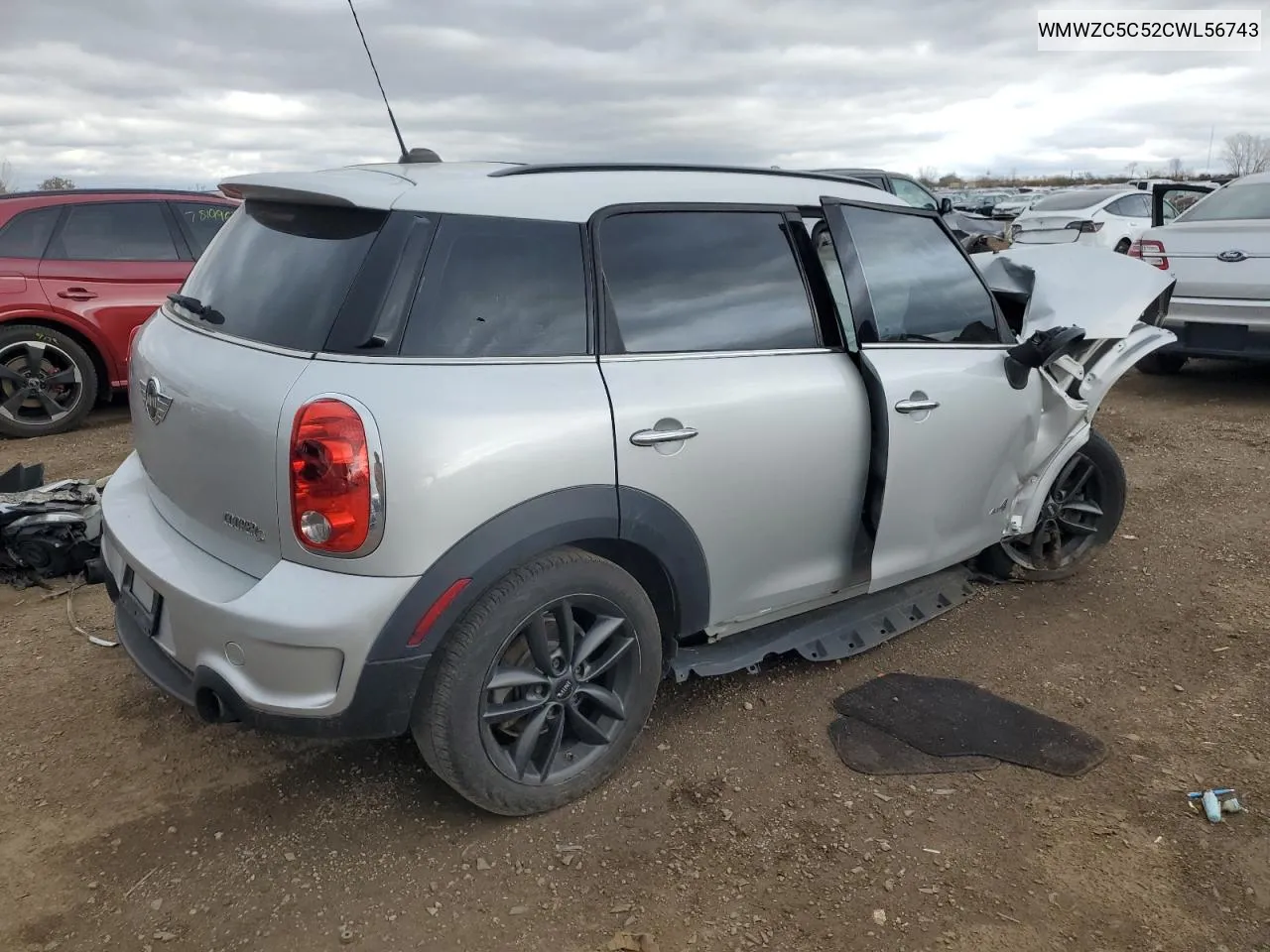 2012 Mini Cooper S Countryman VIN: WMWZC5C52CWL56743 Lot: 78327664