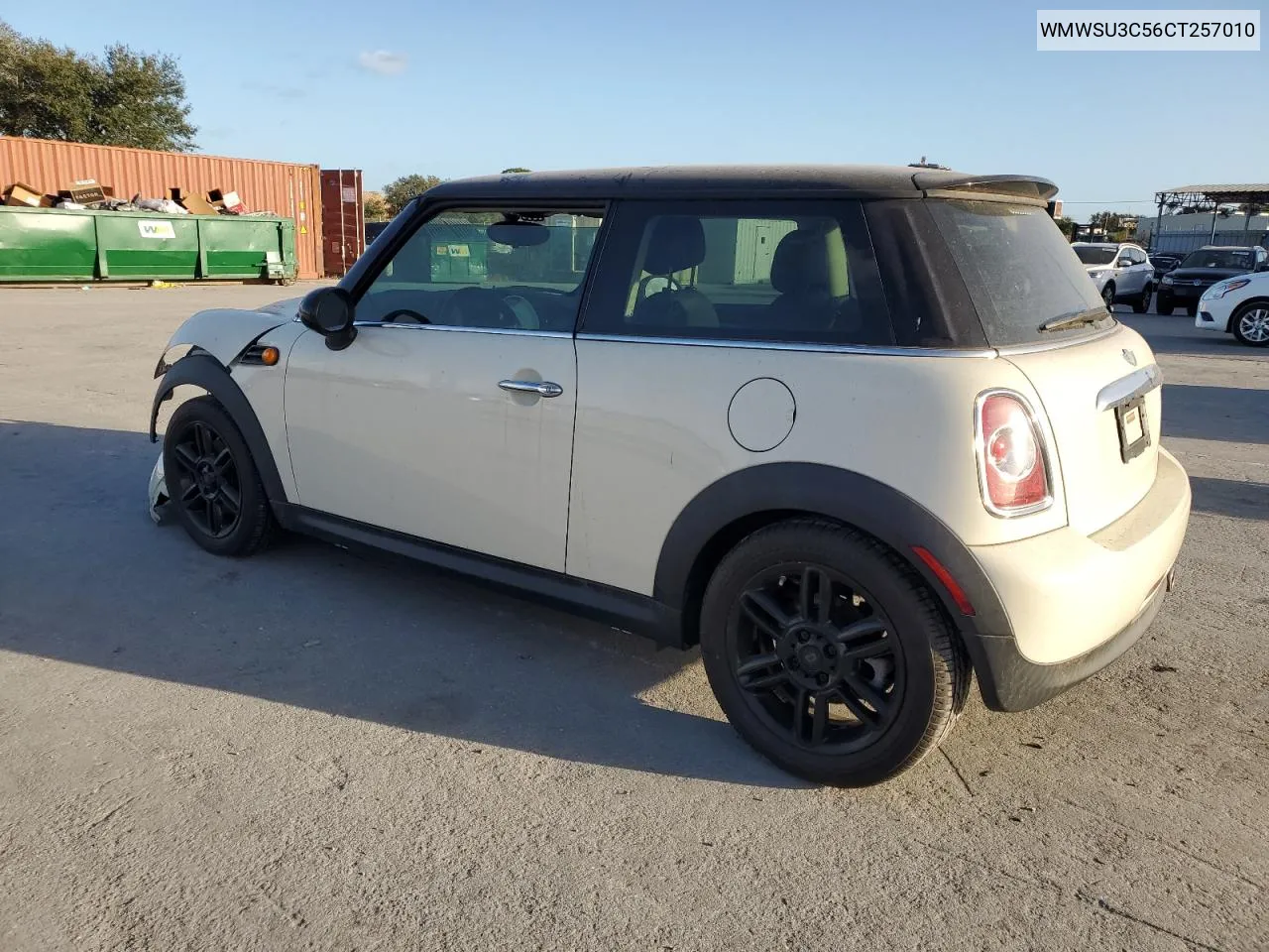 2012 Mini Cooper VIN: WMWSU3C56CT257010 Lot: 78436274