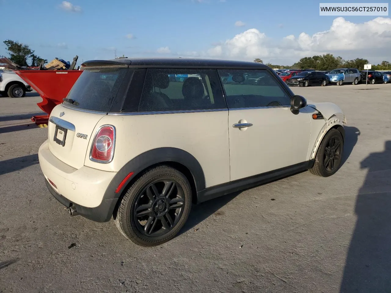 2012 Mini Cooper VIN: WMWSU3C56CT257010 Lot: 78436274