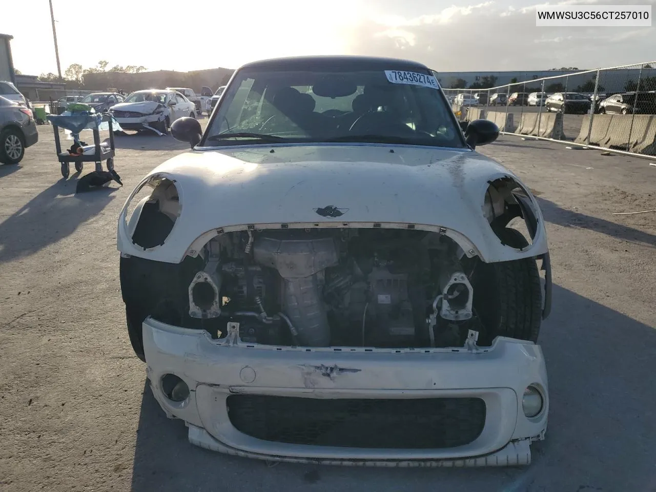 2012 Mini Cooper VIN: WMWSU3C56CT257010 Lot: 78436274