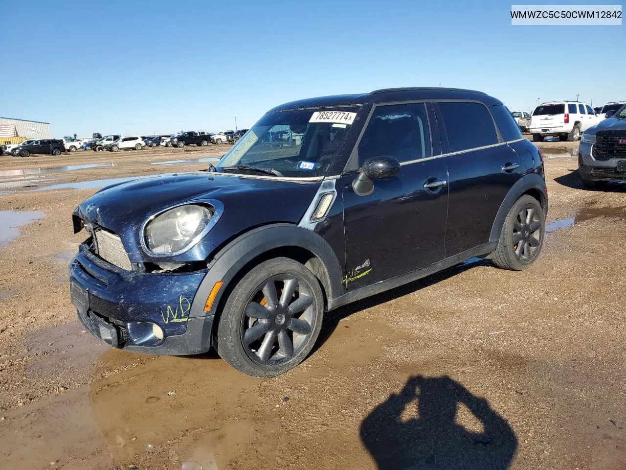 2012 Mini Cooper S Countryman VIN: WMWZC5C50CWM12842 Lot: 78527774