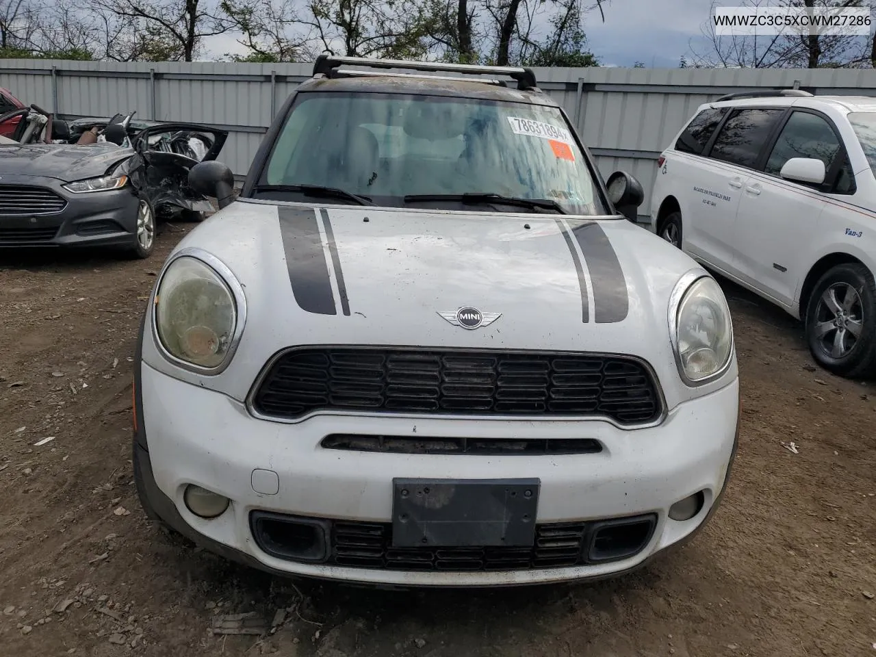 2012 Mini Cooper S Countryman VIN: WMWZC3C5XCWM27286 Lot: 78631894