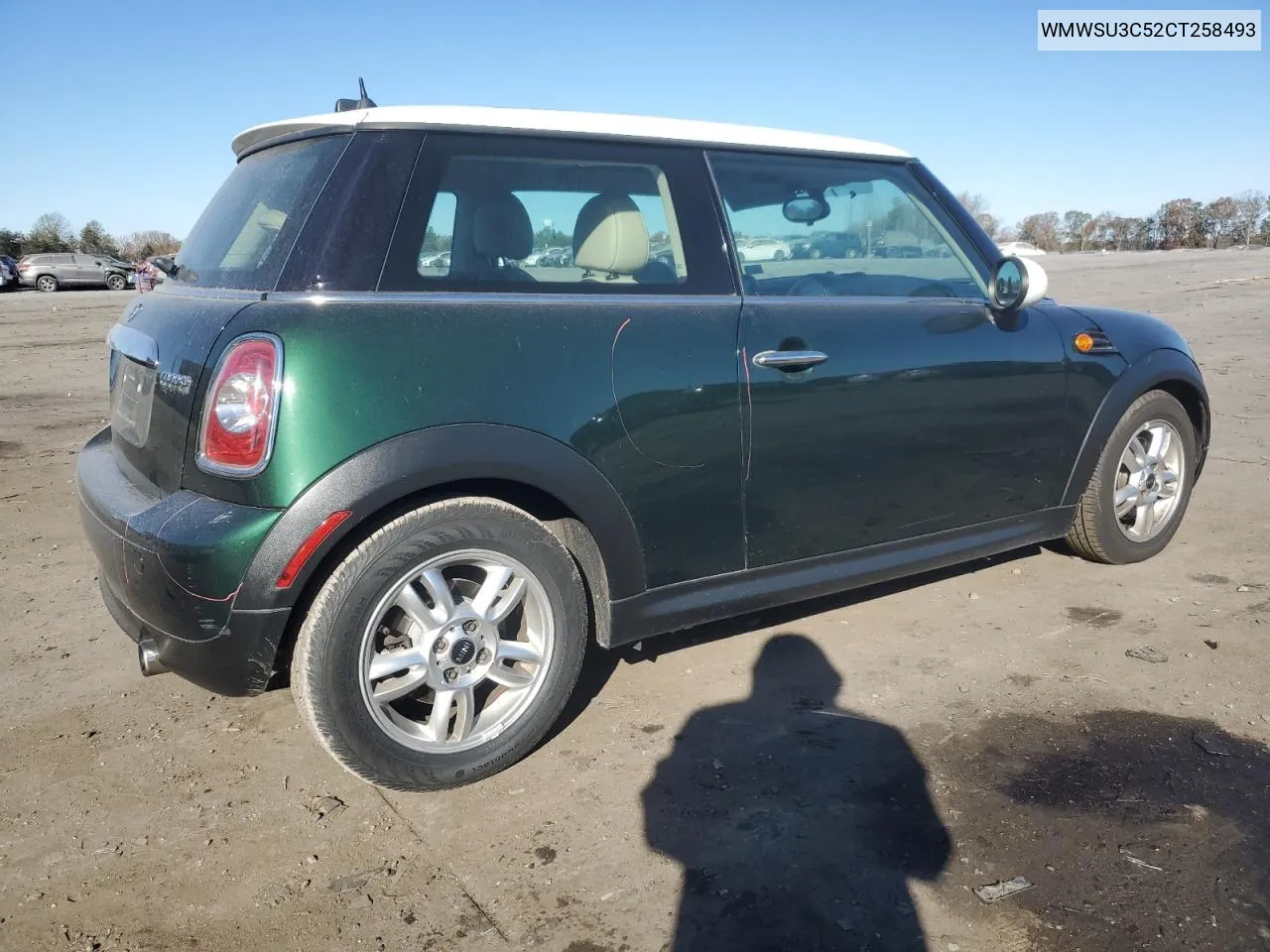 2012 Mini Cooper VIN: WMWSU3C52CT258493 Lot: 78698444