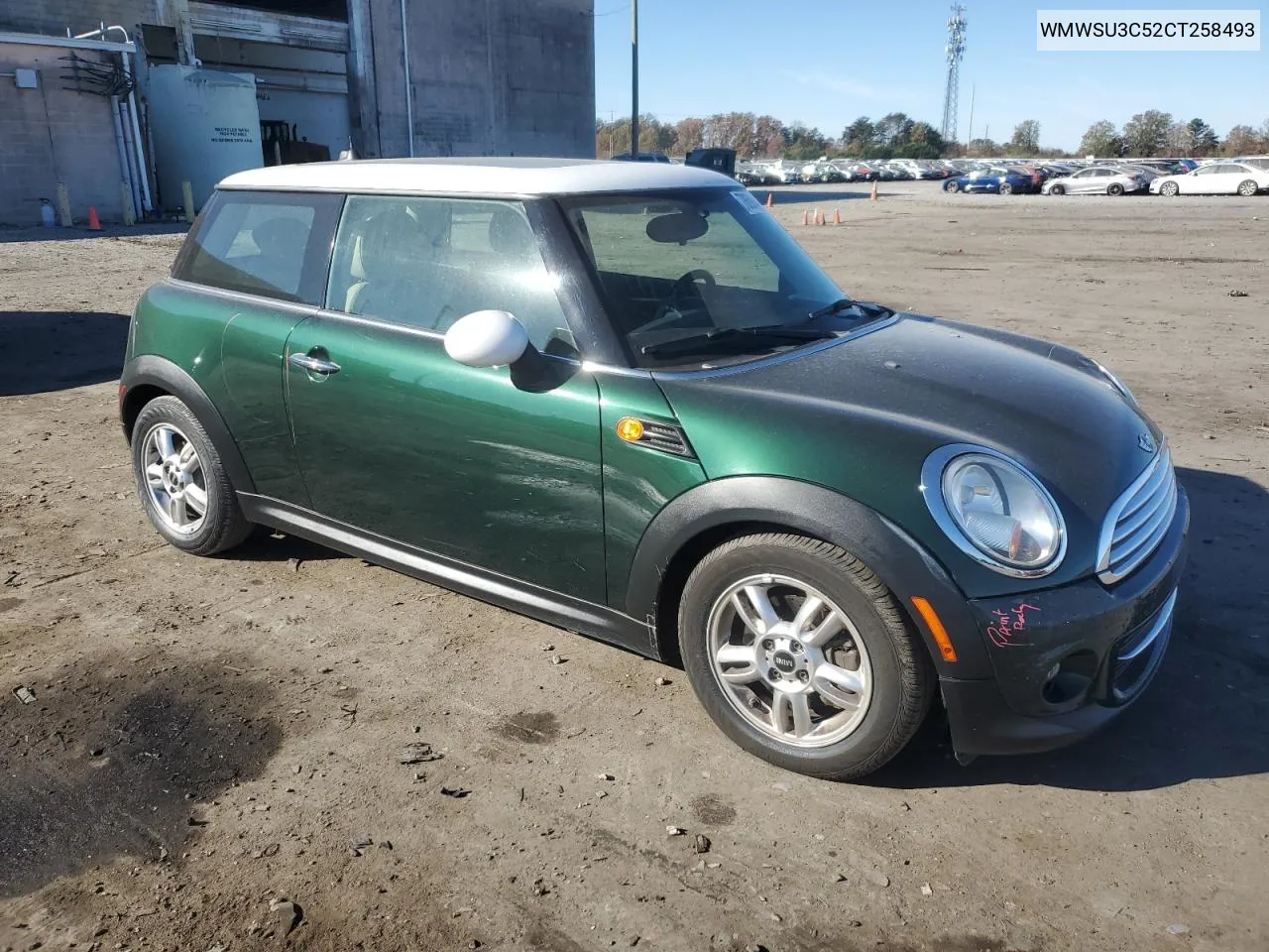 2012 Mini Cooper VIN: WMWSU3C52CT258493 Lot: 78698444