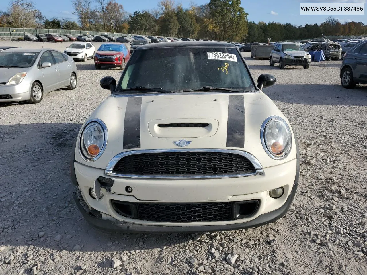 2012 Mini Cooper S VIN: WMWSV3C55CT387485 Lot: 78823554